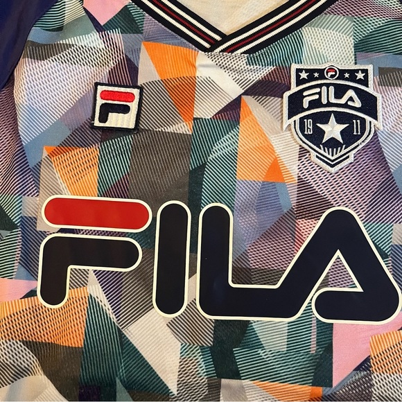 FILA Geometric Polo V Neck - Picture 2 of 2